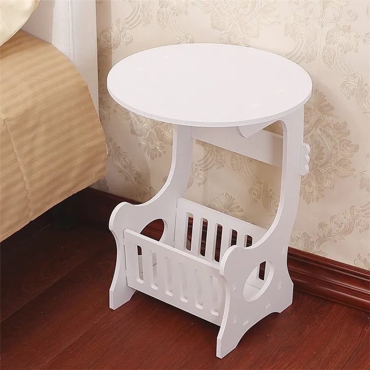 White Round Coffee Tea Table